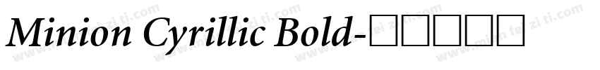 Minion Cyrillic Bold字体转换